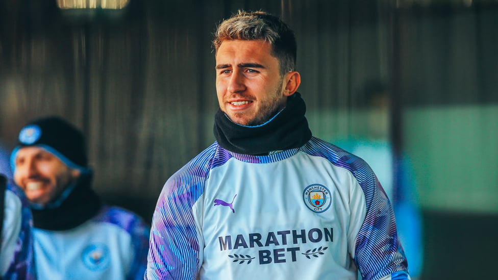 ALL SMILES : Aymeric Laporte is edging every closer to a comeback...