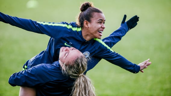 FLYING HIGH: Nikita Parris gets some airtime!