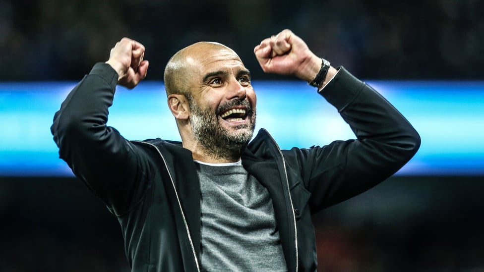 RESULT : A celebration we've seen many a time during the last three and a half years. Pep celebrating our second goal in a 5-1 win over Leicester City in February 2018. We went 16 points clear at the top of the table that day.
