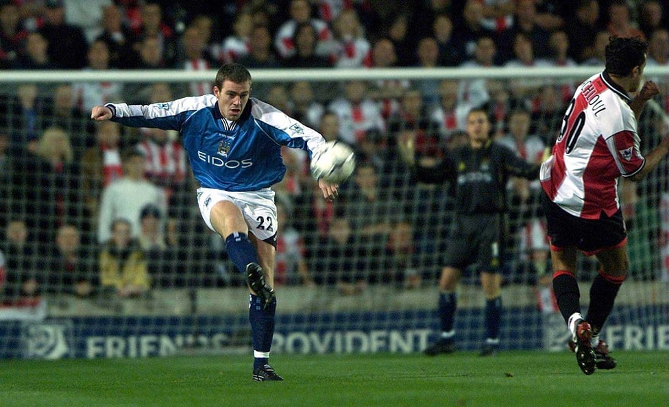 Saint Richard : Dunney makes his debut away to Southampton in October 2000