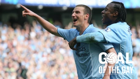 YOU BEAUTY: Elano celebrates his incredible free-kick against Newcastle