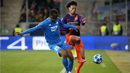 GERMAN BITE: Leroy Sane puts his body on the line