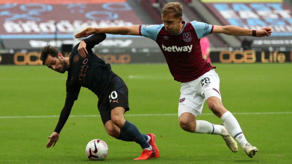 FLEXIBLE FRIEND: Bernardo Silva performs a balancing act