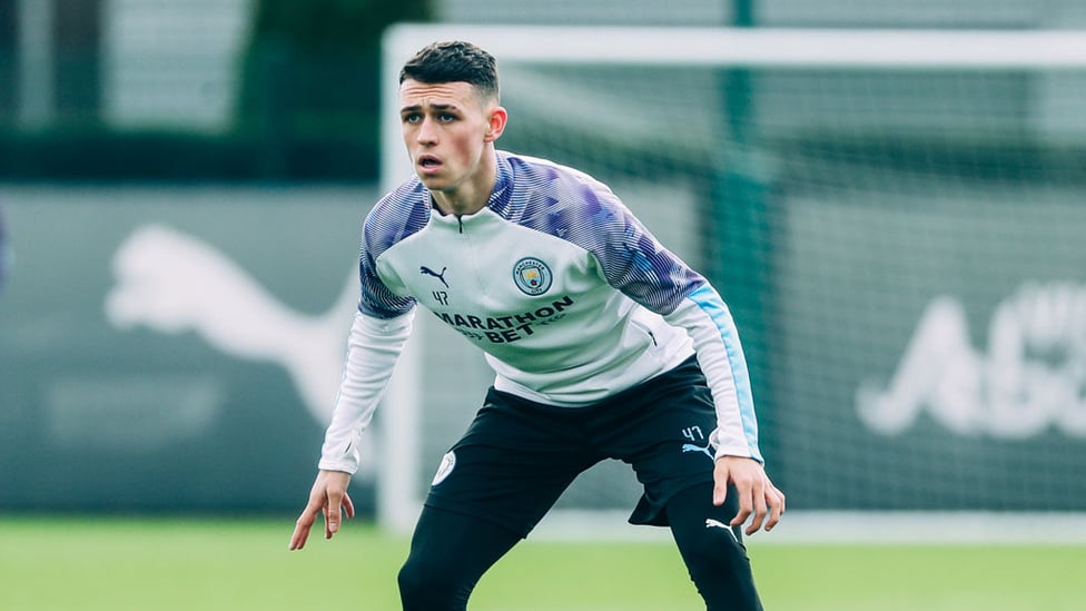 IN THE ZONE : Game face on for Phil Foden.