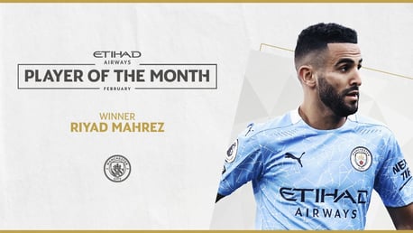 Mahrez voted Etihad Player of the Month