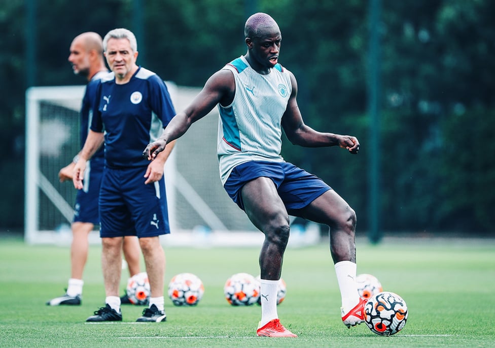 FRENCH FANCY: Benjamin Mendy switches the play