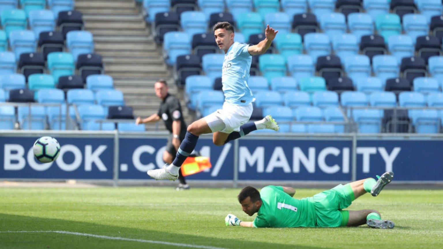 CHANCE: Nabil Touaizi came closest to breaking the deadlock for City's EDS squad but his second-half penalty was saved