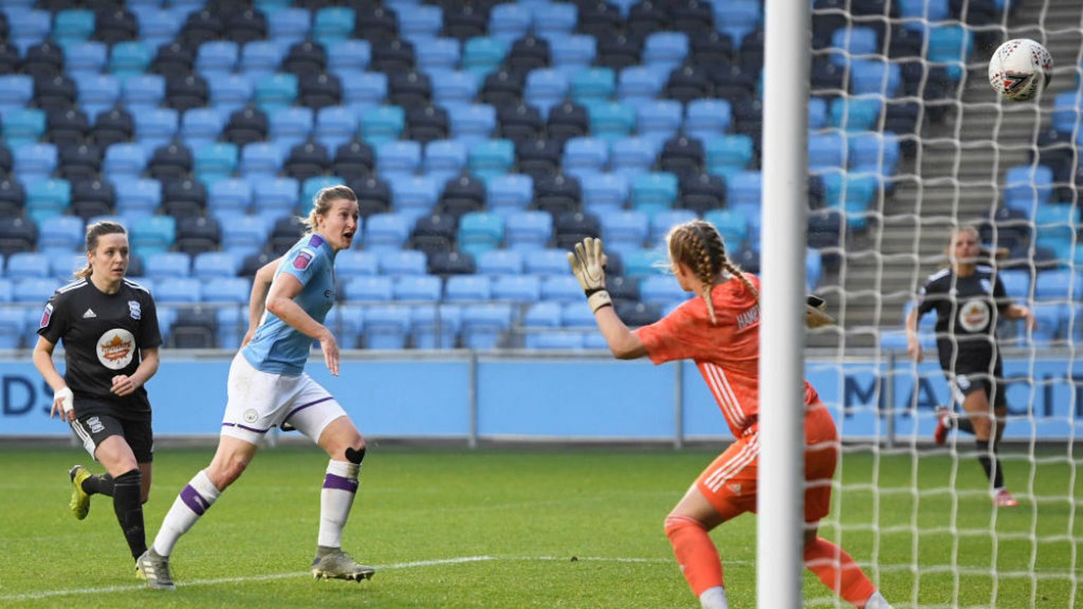 SPECIAL MOMENT: Ellen White strikes for her first City goal