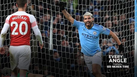 Every Angle: Sergio Aguero v Arsenal