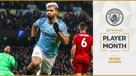 Sergio is  Etihad Player of the Month for January