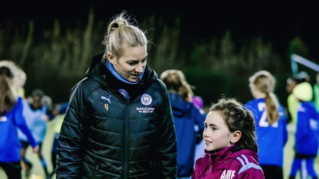 GEM OF A SESSION: Gemma Bonner chats with a #SameGoals youngster in Leeds