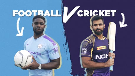 LEGENDS: Two Legends for one challenge! Micah Richards took on Abhishek Nayar from Kolkata Knight Riders