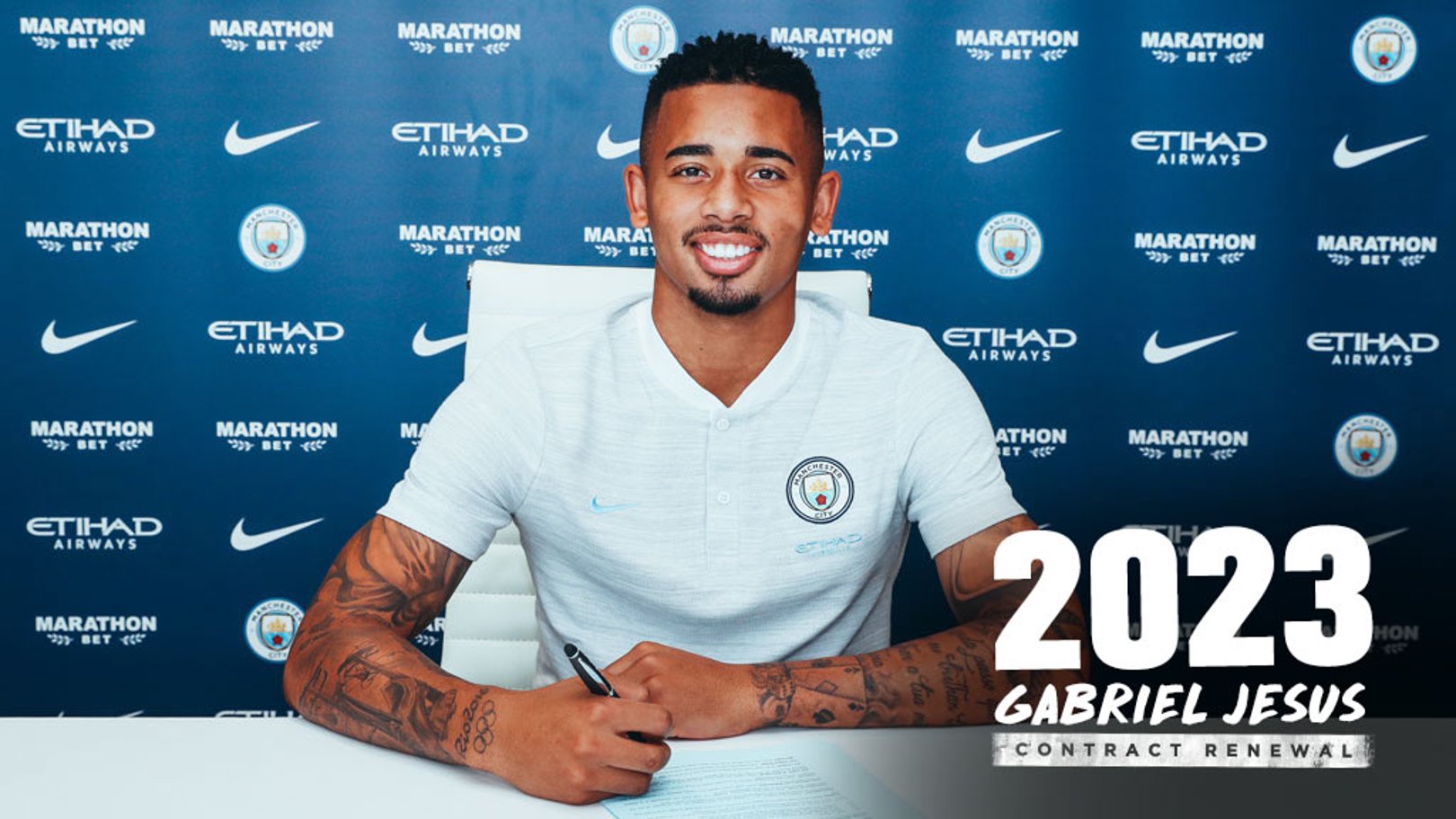 Gabriel Jesus signs new City deal
