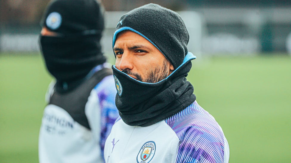 HAT TRICK : Sergio Aguero has his eyes trained on United