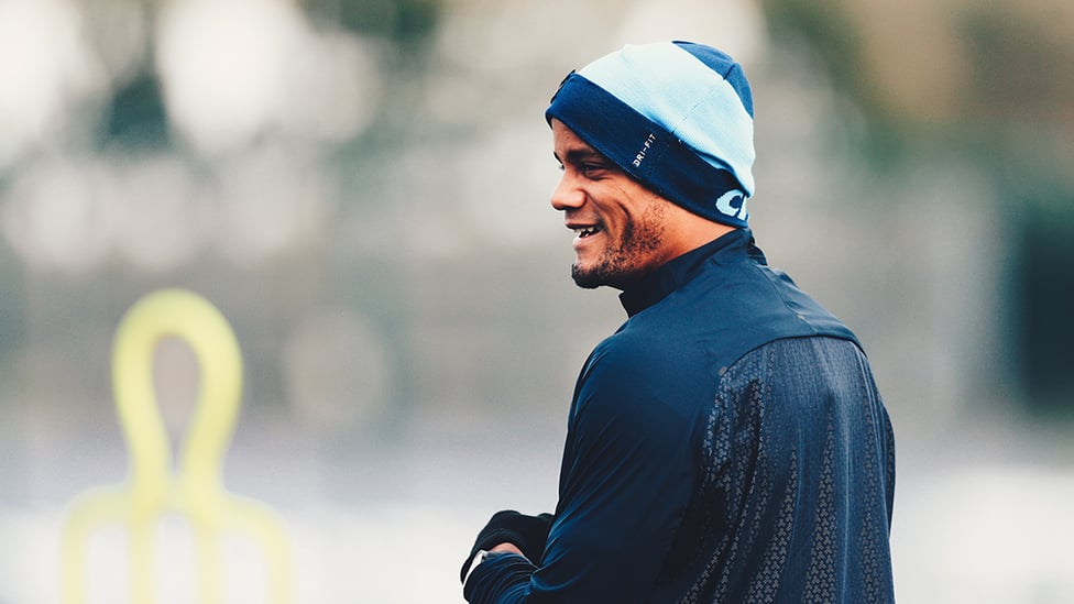 CAPTAIN'S HAT : Vincent Kompany should be used to the cold by now!