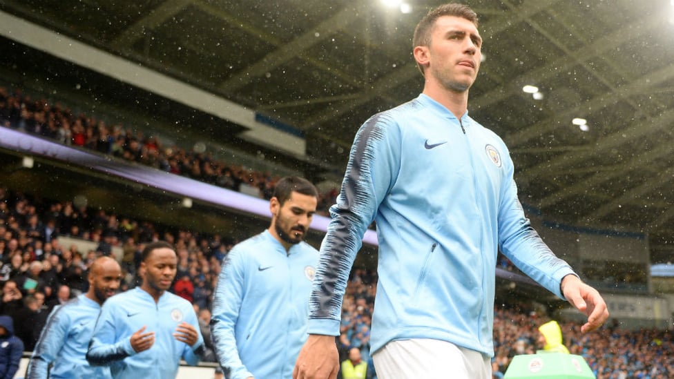 LET'S DO THIS : Aymeric Laporte heads out