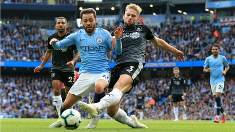 ACTION MAN: Bernardo Silva is denied by Burnley's Charlie Taylor