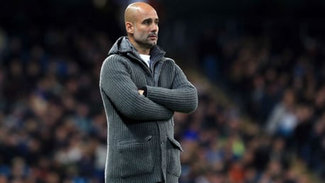 PEP: The boss looks on as we take on Fulham.