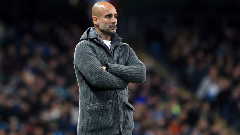 PEP : The boss looks on as we take on Fulham.