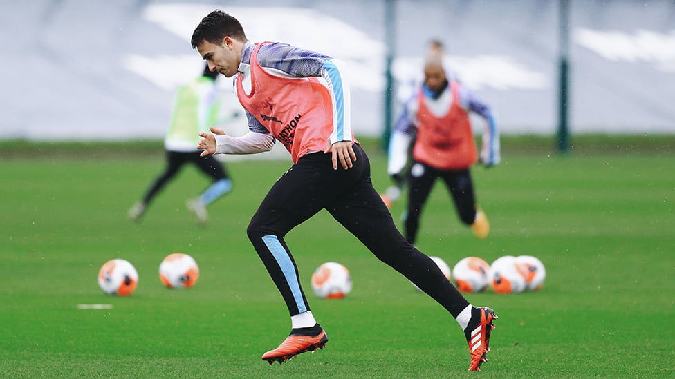 WORKING HARD: Eric Garcia is put through his paces