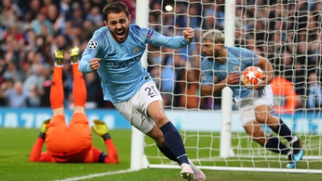 SILVA SALVO: Bernardo Silva starts the celebrations after Danny Rose's own goal had brought the scores level on the night at 2-2