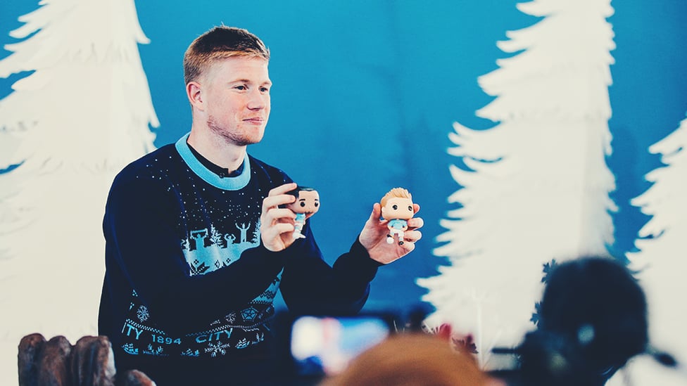 TOP OF THE POPS : De Bruyne shows off Manchester City Pop Vinyl Collectible figure