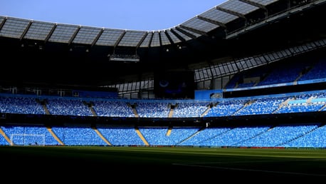 CALM BEFORE THE STORM: The Etihad looked stunning in the April sunshine