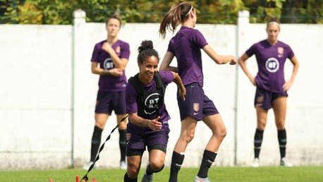 LIONESS: Demi Stokes in England training.