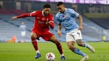 GAB ON THE RUN: Gabriel Jesus looks to get the better of Joe Gomez