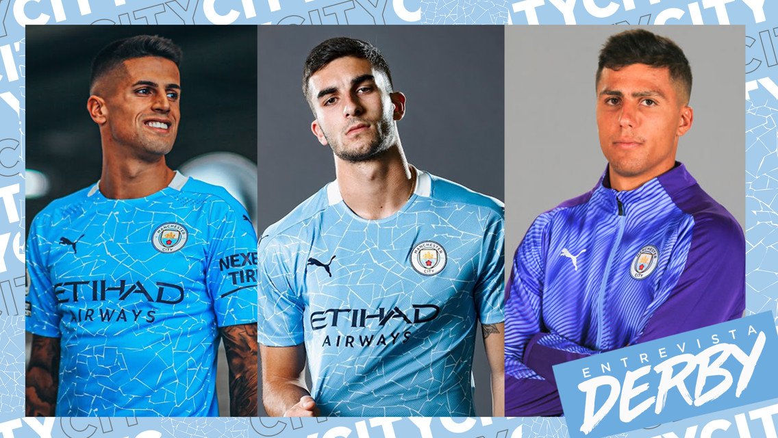 João Cancelo, Rodrigo e Ferrán Torres falam sobre o derby