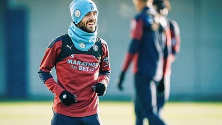 Bernardo Silva smiling in training