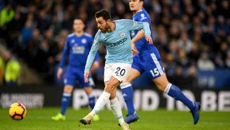 BY THE LEFT: Bernardo Silva coolly slots home City's 14th-minute opener