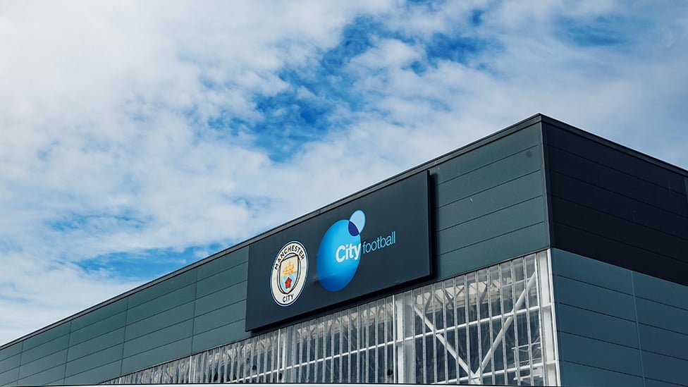 PROUD : Our badge sits proudly at the top of the building.