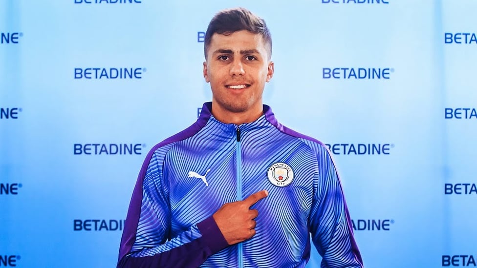 BADGE OF HONOUR : Rodri says he can't wait to get started with his City career
