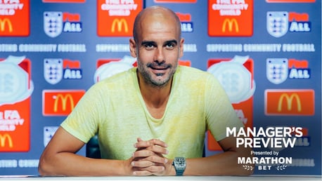 WEMBLEY DATE: Pep Guardiola is preparing for Sunday's Community Shield clash with Chelsea 