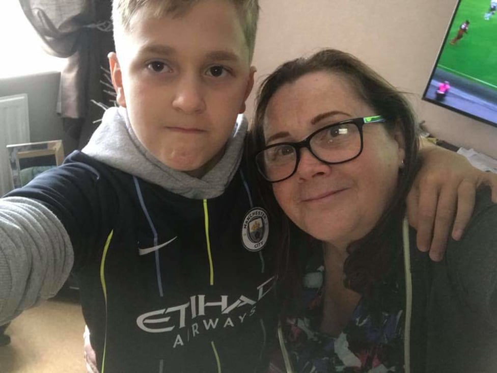 JAKE KNOX : "I nominate my nephew Jake. He is 15 and a lifelong Blue. He is at the Etihad with his grandad. Jake has had a very difficult few months. His exams were cancelled, he hasn't been able to finish his last year or say goodbye to his schoolmates and teachers and he is anxious for everyone's health. He is an amazing brother and helps his mum care for all his siblings. Jake has also recently been told his Nana has cancer. He has been incredibly mature and come up with ideas how he can make her smile."