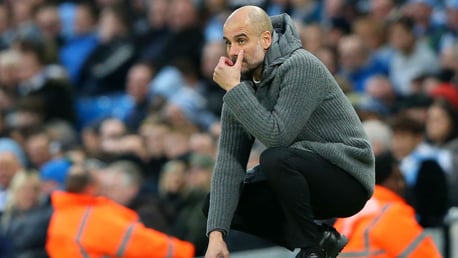 PEP TALK: The boss discusses the title race after City's 3-1 win over Watford. 