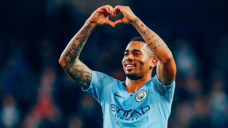 TRUE BLUE: Gabriel Jesus shows City's fans where his heart lies