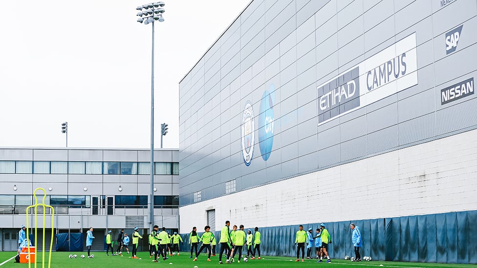 Manchester City train ahead of Watford clash