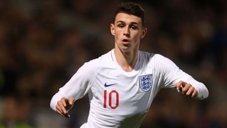 LIONHEART: Phil Foden produced a fine debut display for England's Under-21s against Andorra last week