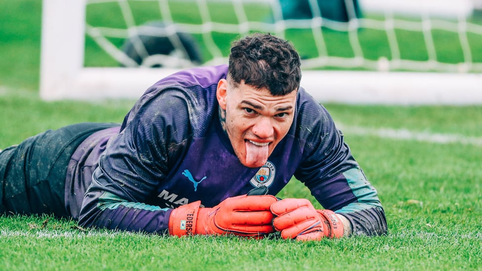 TONGUES OUT: Ederson poses for the camera!