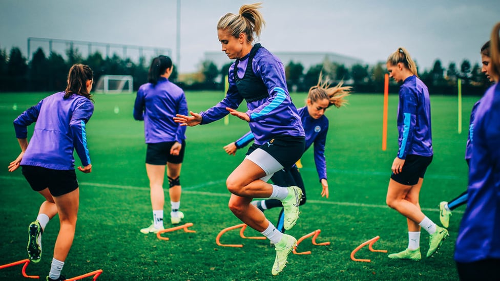 HOP, SKIP AND JUMP : Captain Steph Houghton leads by example