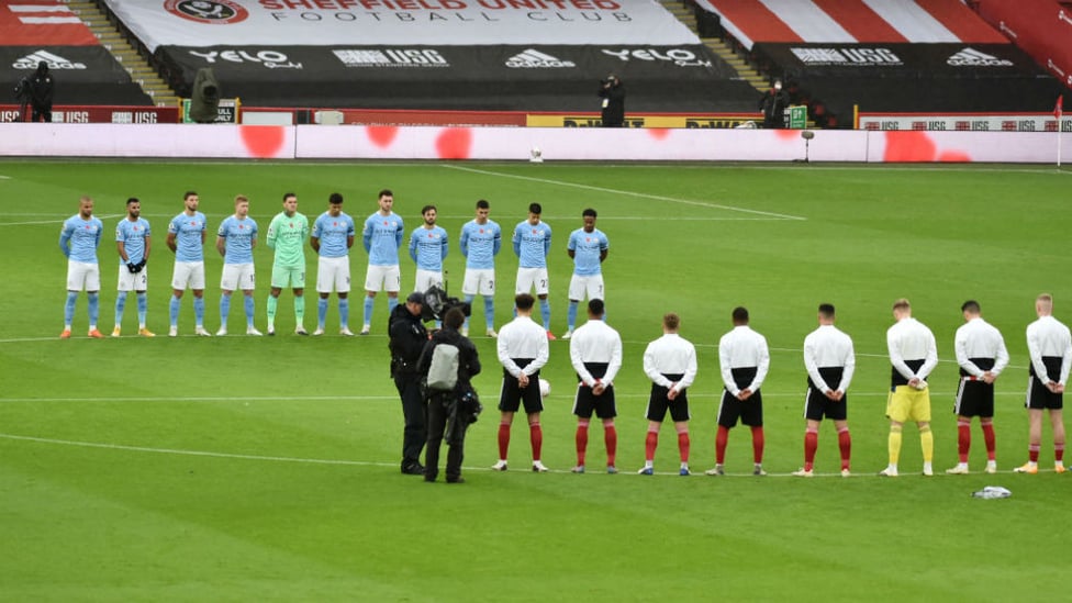 TRIBUTE: The teams held a minute's silence in honour of England World Cup winner Nobby Stiles who passed away yesterday