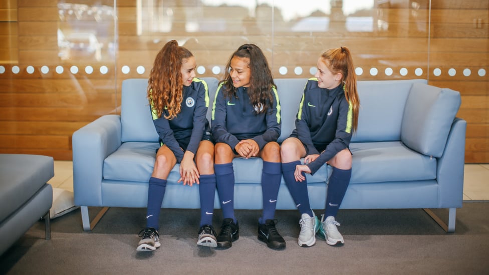 TEEN TRIO : U14s Jemima, Lois and Grace catch up