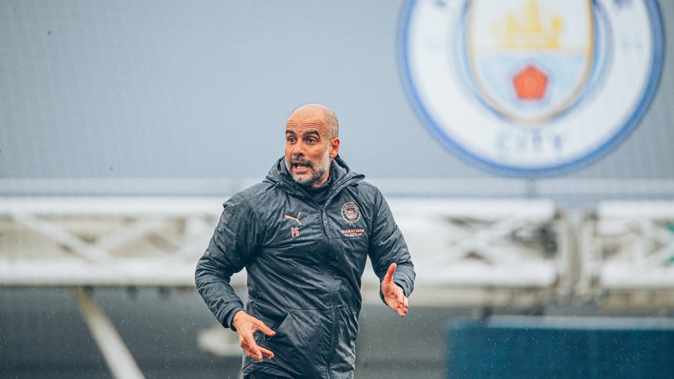 PEP TALK : The boss gives his instructions.