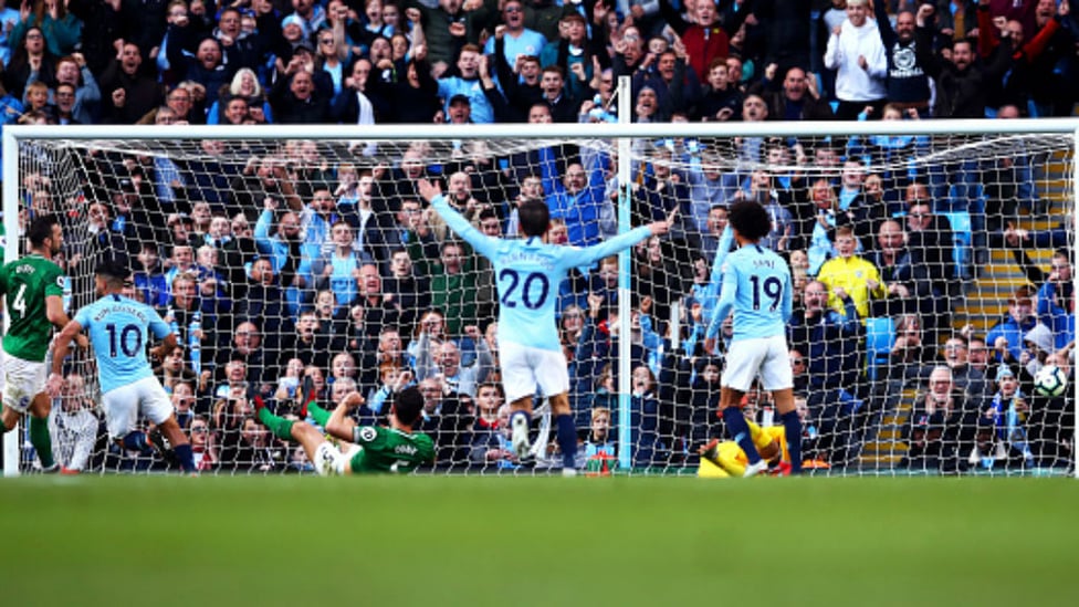 TABLE TOPPERS : City reach the Premier League summit with a 2-0 home win over Brighton