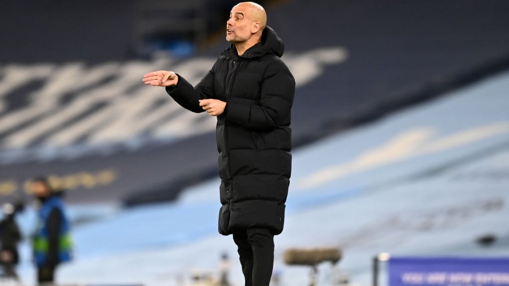 PEP TALK: The boss passes on his instructions from the touchline.