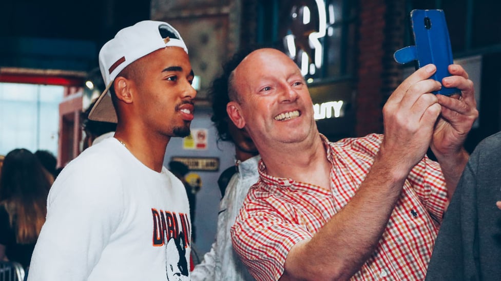 SAY CHEESE : Gabriel Jesus poses for a snap