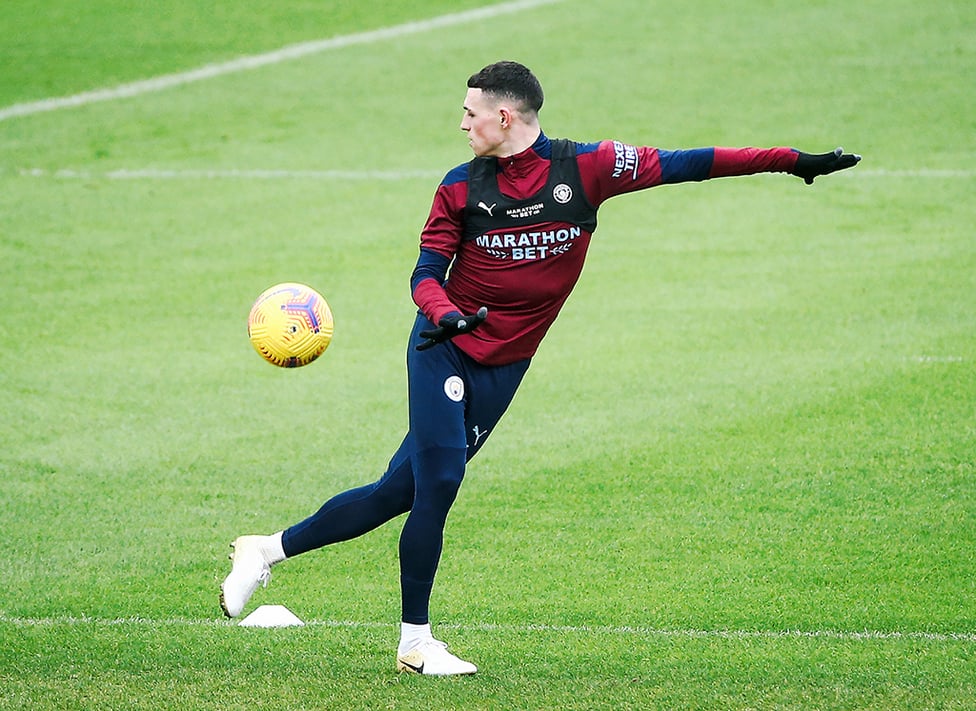 FOOTWORK : Phil Foden shows off his skills.