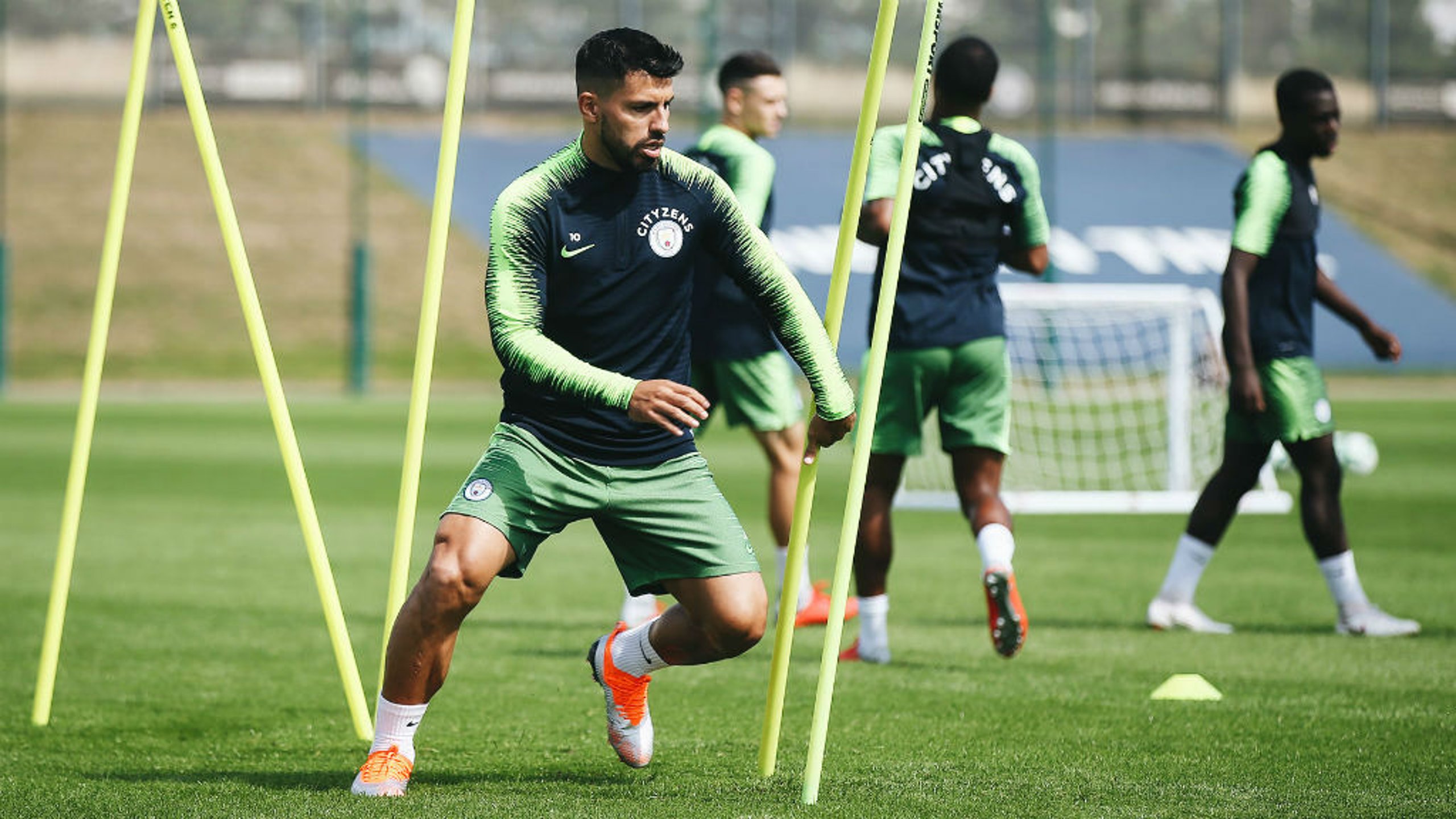 Training: City step up ahead of league opener